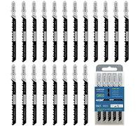 Jigsaw Blades T Shank 20PCS T144D with Case, Compatible with Bosch Dewalt Black and Decker Jig Saw Blades Set for Wood, 4 in. 6 TPI Straight & Very Fast Cuts