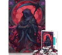 Jigsaw Blood Moon Reaper 1000 Piece Jigsaw Puzzles for Adults & Teens,Learning Educational Toy for Is Ideal As A Gift for The Whole Family (26x38cm)