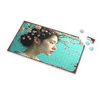 Jigsaw Cherry Blossom Dreams: A Whimsical Floral Portrait Picture Puzzle 1000 Piece Puzzles Toddler Puzzles(1000PCS)