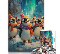 Jigsaw Christmas Penguin Adult Jigsaws 1000 Pieces Difficult,Decompressing Intellectual Educational Toy Secret Santa Gifts 50x75cm