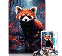 Jigsaw Colorful Red Panda Jigsaw Puzzles for Adults 1000,Toys Educational Games Stress Relieving Unique Home Decor And Gifts 75x50cm