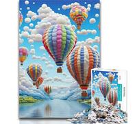 Jigsaw Colourful Hot Air Balloons 1000 Pieces Jigsaw Puzzle for Adults& Teens,Educational Games Home Decoration Deal As Gifts for The Whole Family 50x75cm
