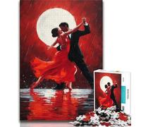 Jigsaw Couple Dancing Oil Painting 1000 Piece Jigsaw Puzzles for Adults,Toys Educational Games Stress Relieving Unique Home Decor And Gifts (50x75cm)