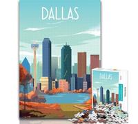 Jigsaw Dallas Texas Jigsaw Puzzles for Teenagers 1000,Learning Educational Toys Family Games Enhance Love between Couples 26x38cm