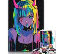 Jigsaw Demon Dragon Girl 1000 Pieces Jigsaw Puzzle for Adults& Teens,Educational Games Home Decoration Deal As Gifts for The Whole Family 50x75cm