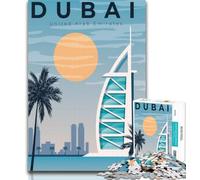 Jigsaw Dubai City UAE Travel Jigsaw Puzzles for Teenagers 1000 Pieces,for Educational Game Challenge Toy Unique Home Decor And Gifts 75x50cm
