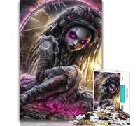 Jigsaw Fantasy Dark Girl 1000 Piece Jigsaw Puzzle for Adults Teens,Wall Decoration Unique Birthday And Xmas Gifts Suitable for And 14 50x75cm