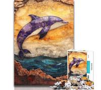 Jigsaw Fantasy Dolphin 1000 Piece Jigsaw Puzzle for Adults Teens,Wall Decoration Unique Birthday And Xmas Gifts Suitable for And 14 50x75cm