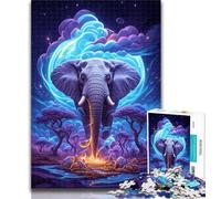 Jigsaw Fantasy Elephant 1000 Piece Jigsaw Puzzles for Adults & Teens,Learning Educational Toy for Is Ideal As A Gift for The Whole Family 26x38cm