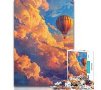 Jigsaw Fantasy Hot Air Balloon 1000 Pieces Jigsaw Puzzle for Adults& Teens,Educational Games Home Decoration Deal As Gifts for The Whole Family 26x38cm