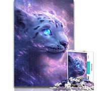 Jigsaw Fantasy Snow Leopard Jigsaw Puzzle 1000 Pieces for Adults,Toys Educational Games Stress Relieving Artists Collection, Fine Art 50x75cm
