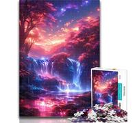 Jigsaw Fantasy Waterfall Landscape Jigsaws Puzzles 1000 Pieces for Adults Gifts,Birthday Gift Idea for Adults, Family Game And Hobby 26x38cm