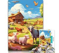 Jigsaw Farm Animal 1000 Pieces Jigsaw Puzzle for Adults& Teens,Educational Games Home Decoration Deal As Gifts for The Whole Family 26x38cm