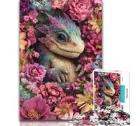 Jigsaw Flowers And Baby Dragons 1000 Piece Jigsaw Puzzles for Teenagers,for Age 14+ Impossible Game Best Gift for Adults And Teenagers 50x75cm