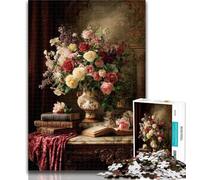 Jigsaw Flowers in The Vase 1000 Piece Jigsaw Puzzles for Teenagers,for Age 14+ Impossible Game Best Gift for Adults And Teenagers 50x75cm