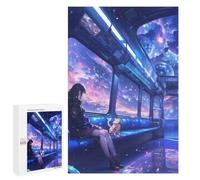 Jigsaw for Adults 1000 PCS Anime Train To Space Jigsaw Puzzles for Adults Analysis And Logic Train Your Brain And Hands Toy Intellectual Game 1000 PCS