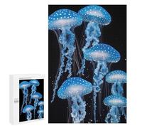 Jigsaw for Adults 1000 PCS Glowing Blue Jellyfish Jigsaw Puzzles for Adults Analysis And Logic Train Your Brain And Hands Toy Intellectual Game 1000 PCS