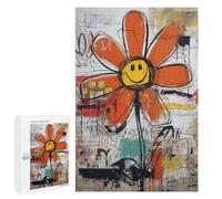 Jigsaw for Adults 1000 PCS Happy Flower Painting Artwork Jigsaw Puzzles for Adults Family Activities Train Your Brain And Hands Unique Challenge Game 1000 PCS