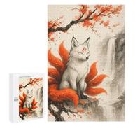 Jigsaw for Adults 1000 PCS Nine-tailed Fox by Waterfall Jigsaw Puzzles for Adults Analysis And Logic Train Your Brain And Hands Toy Intellectual Game 1000 PCS