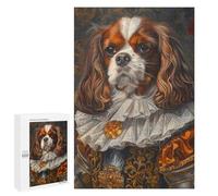Jigsaw for Adults 1000 PCS Royal Cavalier King Charles Spaniel Portrait Jigsaw Puzzles for Adults Family Activities Train Your Brain And Hands Unique Challenge Game 1000 PCS