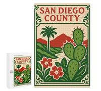 Jigsaw for Adults 1000 PCS San Diego County Landscape Illustration Jigsaw Puzzles for Adults Analysis And Logic Train Your Brain And Hands Toy Intellectual Game 1000 PCS
