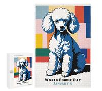 Jigsaw for Adults 1000 PCS World Poodle Day Art Print Jigsaw Puzzles for Adults Analysis And Logic Train Your Brain And Hands Toy Intellectual Game 1000 PCS