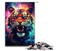 Jigsaw for Adults 1000 Piece A Tiger Emerging from The Light Puzzles Games Toys Gift Suitable for Desktop Decoration 75x50cm