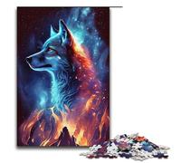 Jigsaw for Adults 1000 Piece Animal Nebula Wolf Puzzle for Adults Paper Puzzles Family Games Christmas Birthday Gifts 1000 PCS(38x26cm)