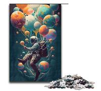 Jigsaw for Adults 1000 Piece Astronaut Dream Puzzle for Adults Wooden Family Games Christmas Birthday Gifts 75x50cm