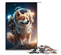 Jigsaw for Adults 1000 Piece Astronaut Space Corgi Dog Puzzle for Adults Wooden Puzzles Family Games Christmas Birthday Gifts (75x50cm)