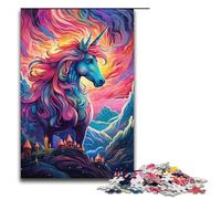 Jigsaw for Adults 1000 Piece Brilliant Unicorn Puzzle for Adults Wooden Puzzles Family Games Christmas Birthday Gifts 1000 PCS(38x26cm)