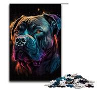 Jigsaw for Adults 1000 Piece Cane Corso Colorful Puzzle for Adults Wooden Family Games Christmas Birthday Gifts 75x50cm