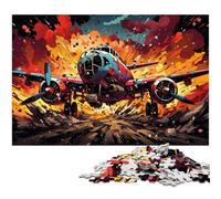 Jigsaw for Adults 1000 Piece Colored Fighter Jet Puzzle for Adults Wooden Family Games Christmas Birthday Gifts 1000 PCS(75x50cm)