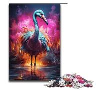 Jigsaw for Adults 1000 Piece Colorful Psychedelic Animal Flamingo Puzzle for Adults Wooden Puzzles Family Games Christmas Birthday Gifts 1000 PCS(38x26cm)