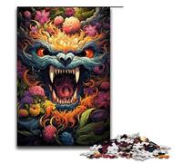 Jigsaw for Adults 1000 Piece Colorful Psychedelic Monster Puzzle for Adults Wooden Puzzles Family Games Christmas Birthday Gifts 1000 PCS(75x50cm)