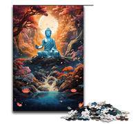 Jigsaw for Adults 1000 Piece Colorful Psychedelic of A Buddha Puzzle for Adults Wooden Puzzles Family Games Christmas Birthday Gifts (size 75x50cm)