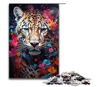Jigsaw for Adults 1000 Piece Colorful Psychedelic Snow Leopard Puzzle for Adults Wooden Puzzles Family Games Christmas Birthday Gifts 1000 PCS(75x50cm)
