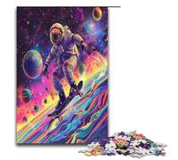 Jigsaw for Adults 1000 Piece Colourful Astronauts in Space Puzzle for Adults Wooden Family Games Christmas Birthday Gifts 1000 PCS