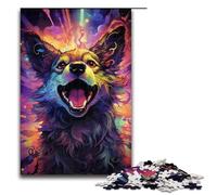 Jigsaw for Adults 1000 Piece Future Colorful Psychedelic Dog651 Puzzles Games Toys Gift Suitable for Desktop Decoration 1000 PCS