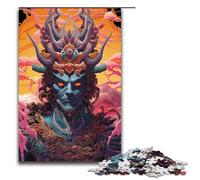 Jigsaw for Adults 1000 Piece Japanese Sakura Samurai Puzzle Wooden Jigsaw Educational Game Challenge Toy 1000PCS(75x50cm)