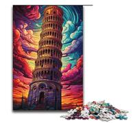 Jigsaw for Adults 1000 Piece Leaning Tower of Pisa Italy Puzzle for Adults Paper Puzzles Family Games Christmas Birthday Gifts 1000PCS(38x26cm)