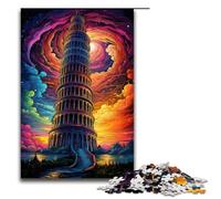 Jigsaw for Adults 1000 Piece Leaning Tower of Pisa Italy Puzzle for Adults Wooden Puzzles Family Games Christmas Birthday Gifts 1000 PCS(75x50cm)