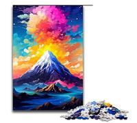 Jigsaw for Adults 1000 Piece Mountain Peak Is Surrounded by SplattersLots of Color Puzzle for Adults Wooden Family Games Christmas Birthday Gifts 75x50cm