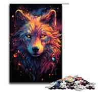 Jigsaw for Adults 1000 Piece Nebula Wolf's Colorful Psychedelic Puzzle for Adults Wooden Puzzles Family Games Christmas Birthday Gifts 1000 PCS(75x50cm)