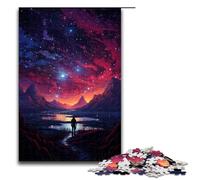 Jigsaw for Adults 1000 Piece Night View Under The Starry Sky Puzzle for Adults Wooden Puzzles Family Games Christmas Birthday Gifts 1000 PCS(75x50cm)
