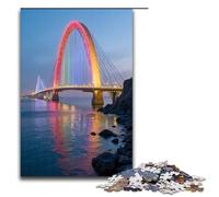 Jigsaw for Adults 1000 Piece Rainbow Bridge Puzzle for Adults Wooden Puzzles Family Games Christmas Birthday Gifts 1000 PCS(75x50cm)