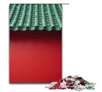 Jigsaw for Adults 1000 Piece Red Roof And Green Tiles Puzzle Wooden Jigsaw Educational Game Challenge Toy 1000 PCS(38x26cm)