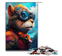 Jigsaw for Adults 1000 Piece Robot Squirrel by SplattersLots of Thick Coloured Clour Puzzle for Adults Wooden Family Games Christmas Birthday Gifts 1000 PCS