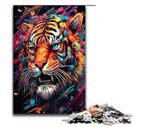 Jigsaw for Adults 1000 Piece Robot Tiger by SplattersLots of Thick Coloured Cloud Puzzles Games Toys Gift Suitable for Desktop Decoration 1000 PCS