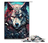 Jigsaw for Adults 1000 Piece Robot Wolf by SplattersLots of Thick Coloured Clouds Puzzles Games Toys Gift Suitable for Desktop Decoration 1000 PCS